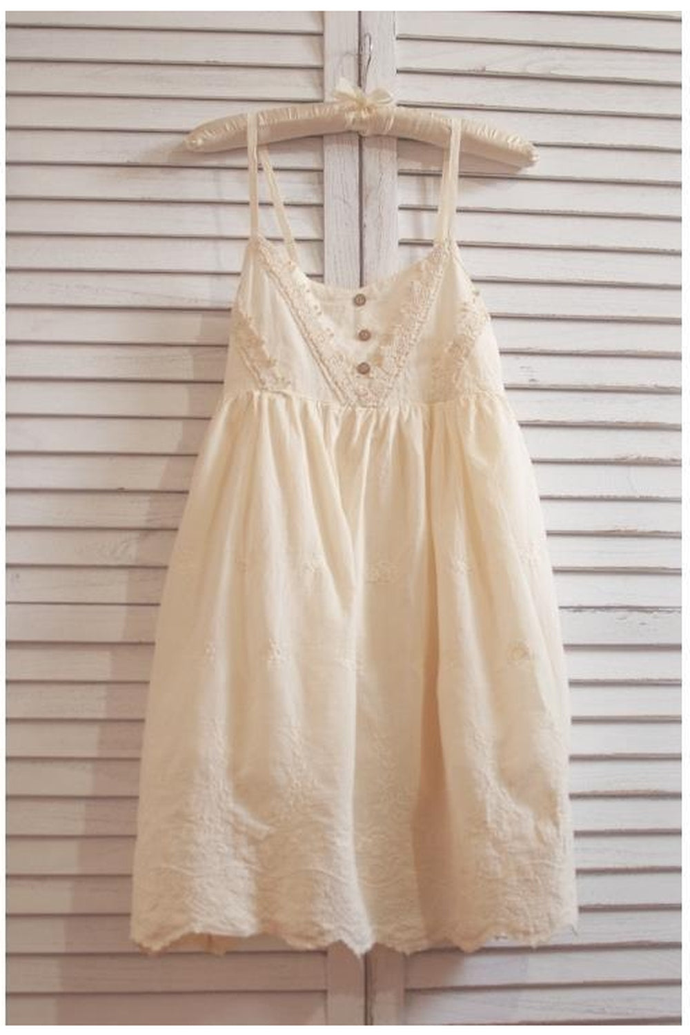 Embroidered Cotton Lace Dress cottagecoreclothes