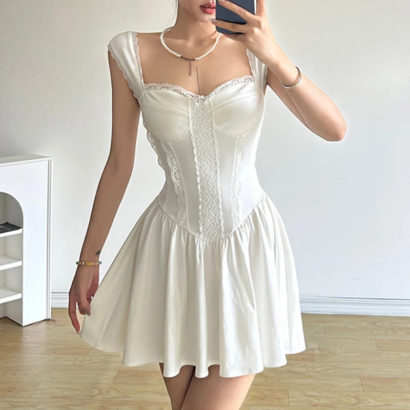 Vintage Inspired Cap Sleeve Mini Dress