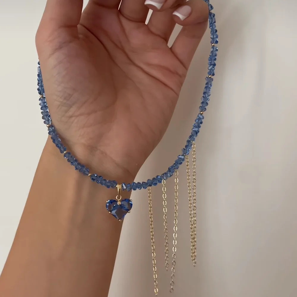 Fairycore Heart Tassel Necklace