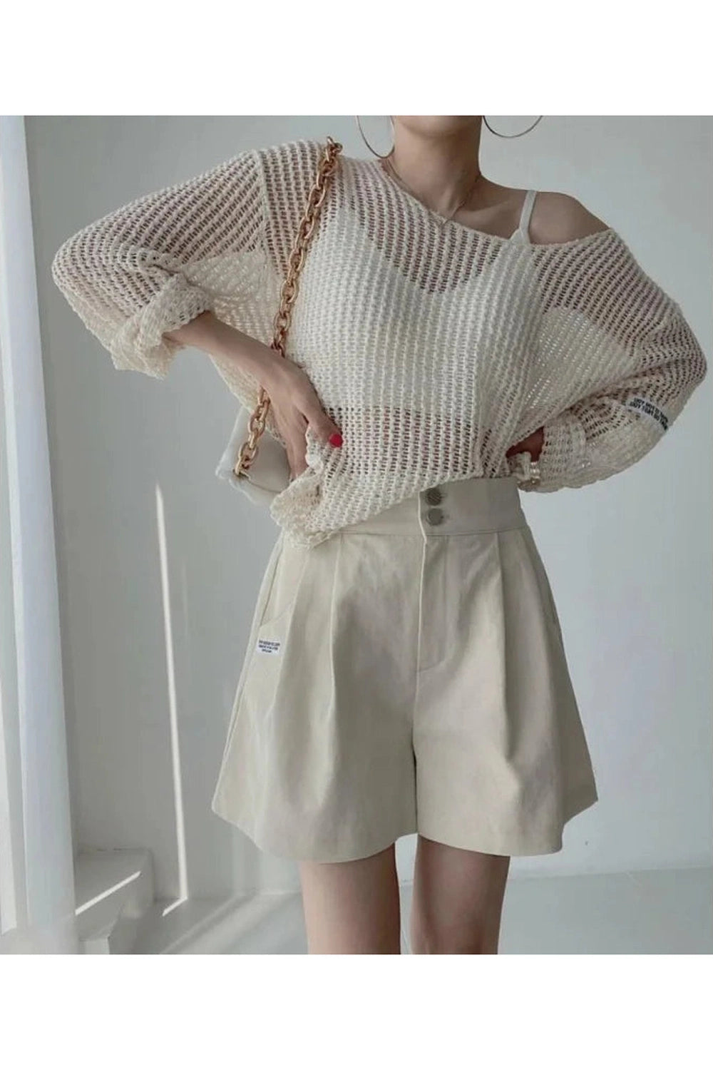 Vintage Open-Knit Slouchy Fall Sweater