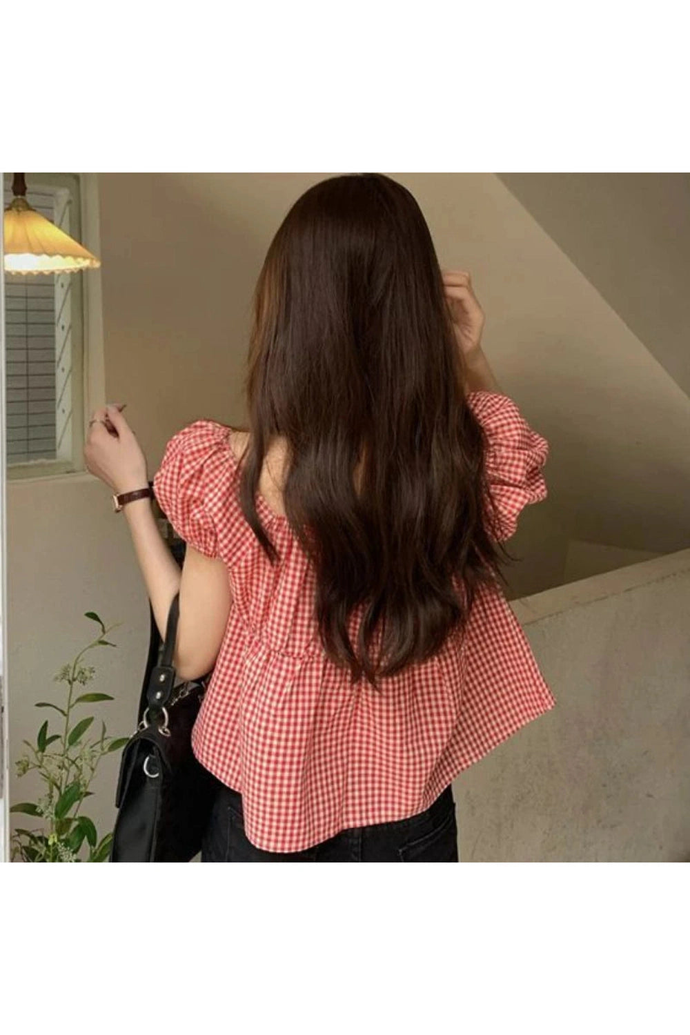 Picnic Charm Puff Sleeve Blouse