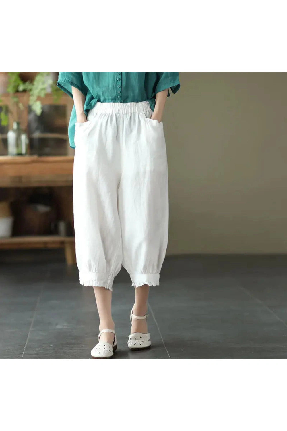 Pleated Loose Harem Pants cottagecoreclothes