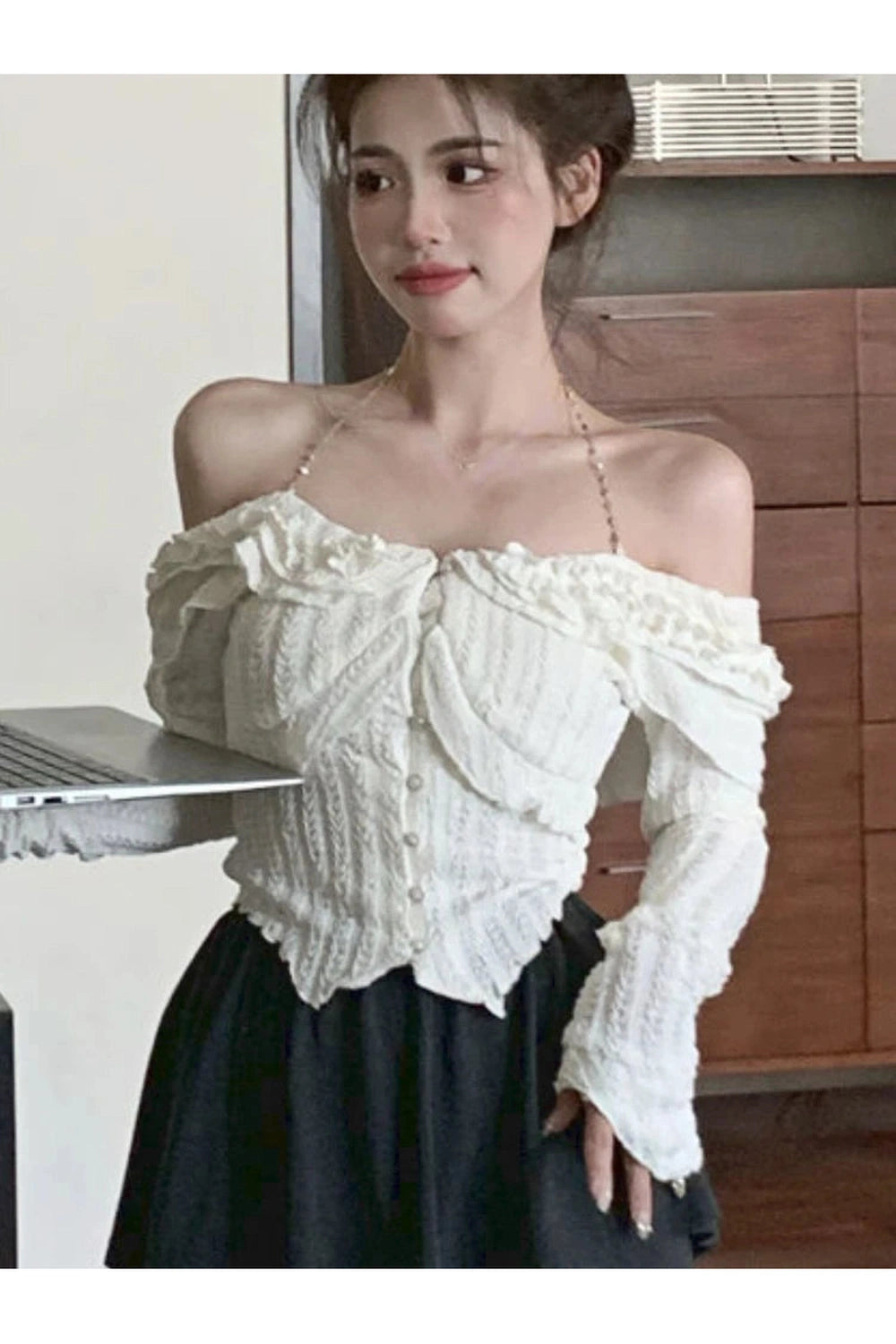 White Sexy Kawaii Blouse