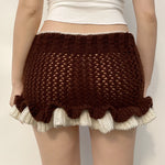 Vintage Inspired Layered Knit Skirt