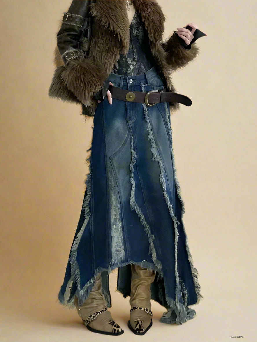 Rogue Warrior Denim Skirt cottagecoreclothes
