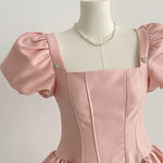 Fairycore Puff Sleeve Corset Dress