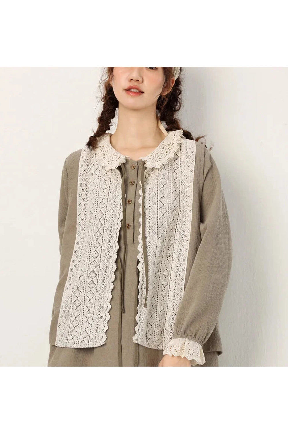 Embroidery Lace-up Fall Waistcoat