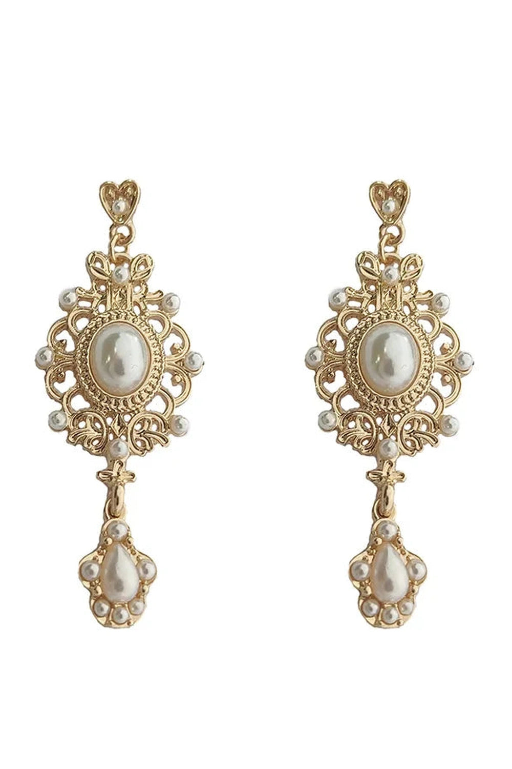 Vintage Baroque Pearl Earrings