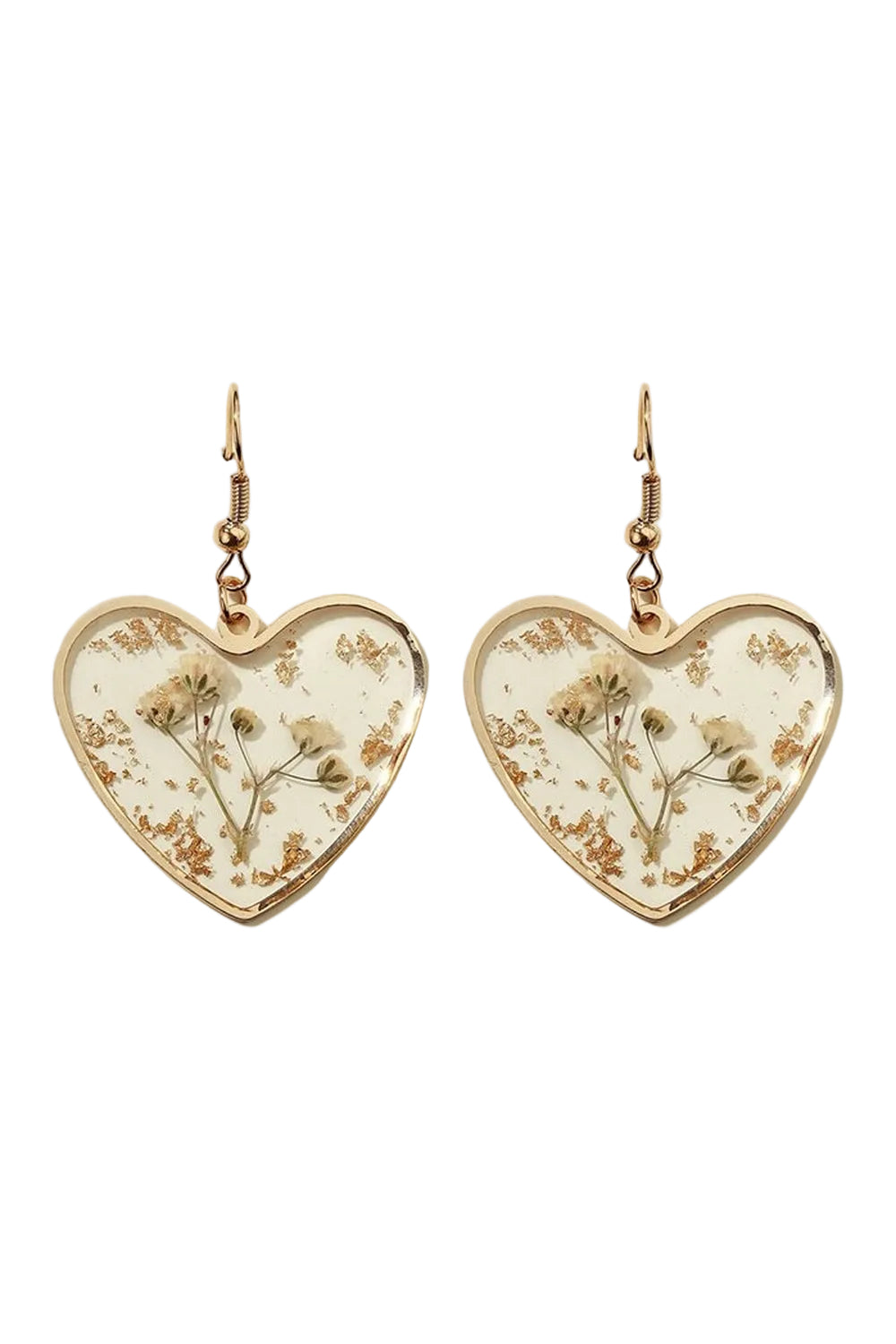 Blue Resin Heart Earrings cottagecoreclothes