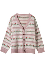 Retro Rose Garden Knit Fall Cardigan cottagecoreclothes