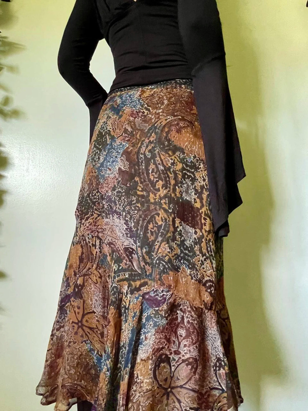 Bohemian Butterfly Asymmetrical Skirt