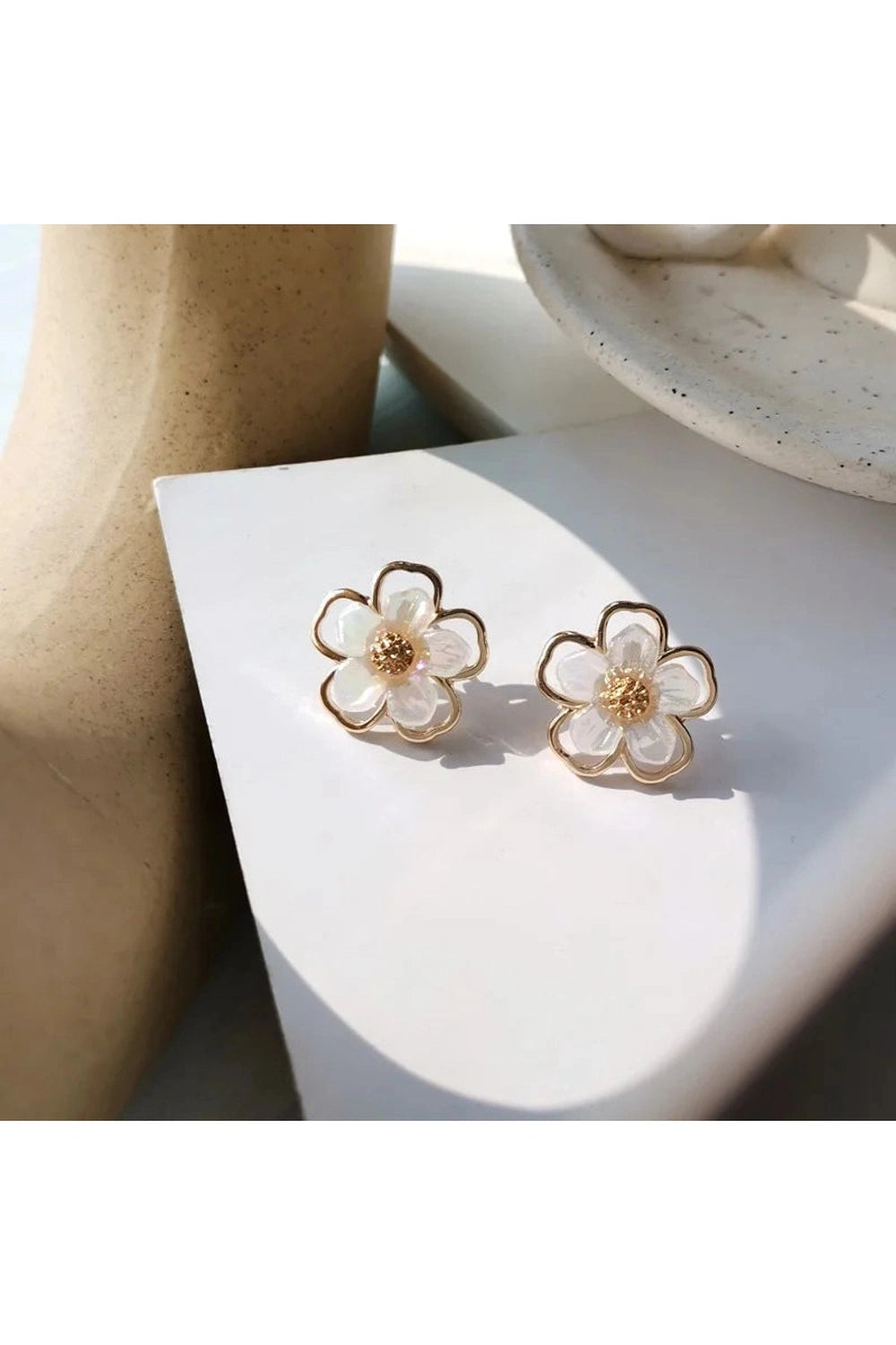 Cottagecore Pearl Flower Earrings cottagecoreclothes