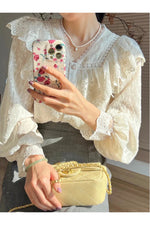 Vintage Lace Flounce Blouse