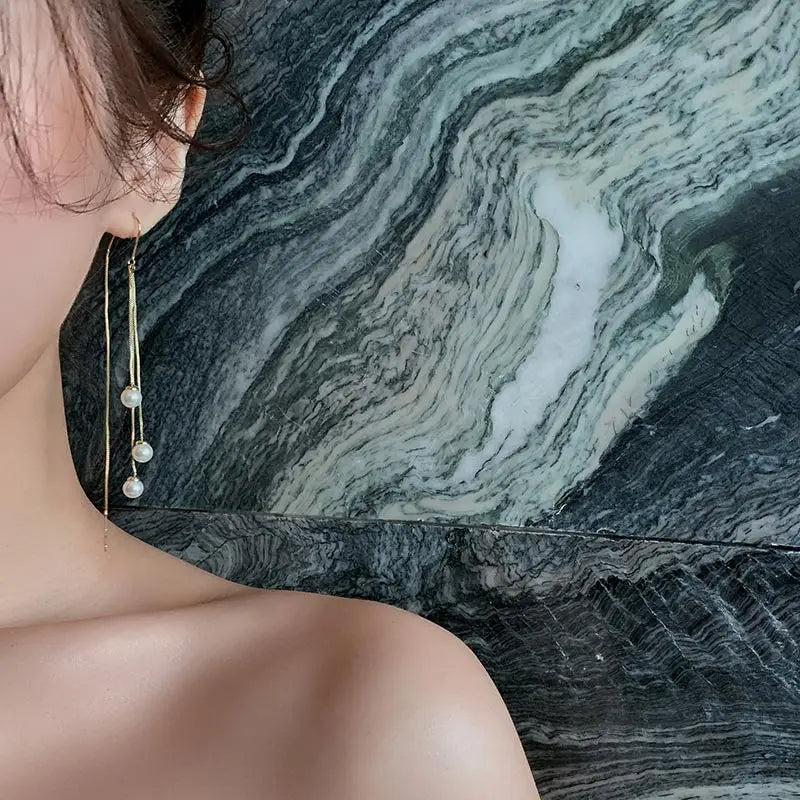 Ethereal Cascade Threader Earring