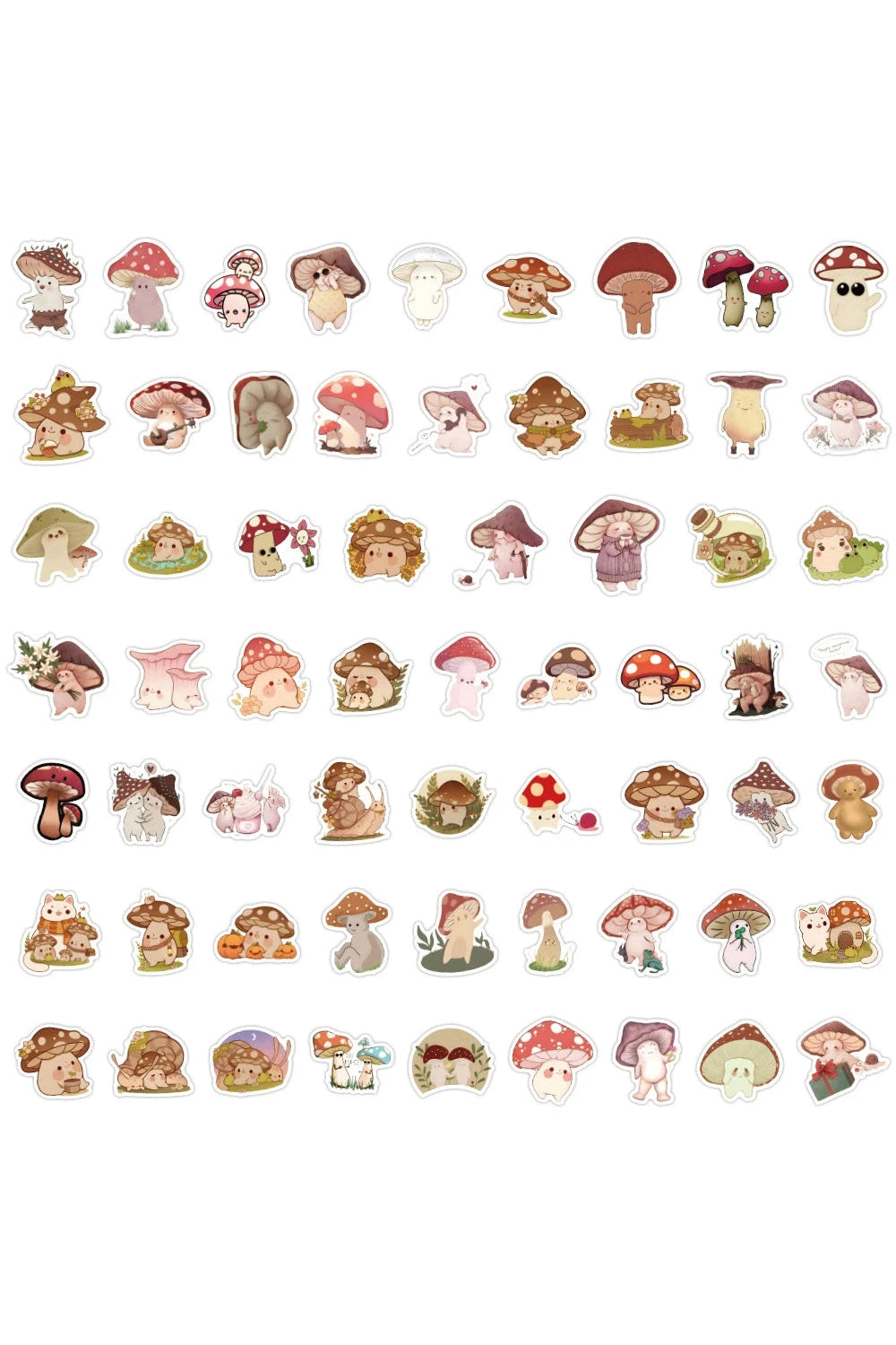 Goblincore Mushroom Friends Sticker Pack cottagecoreclothes