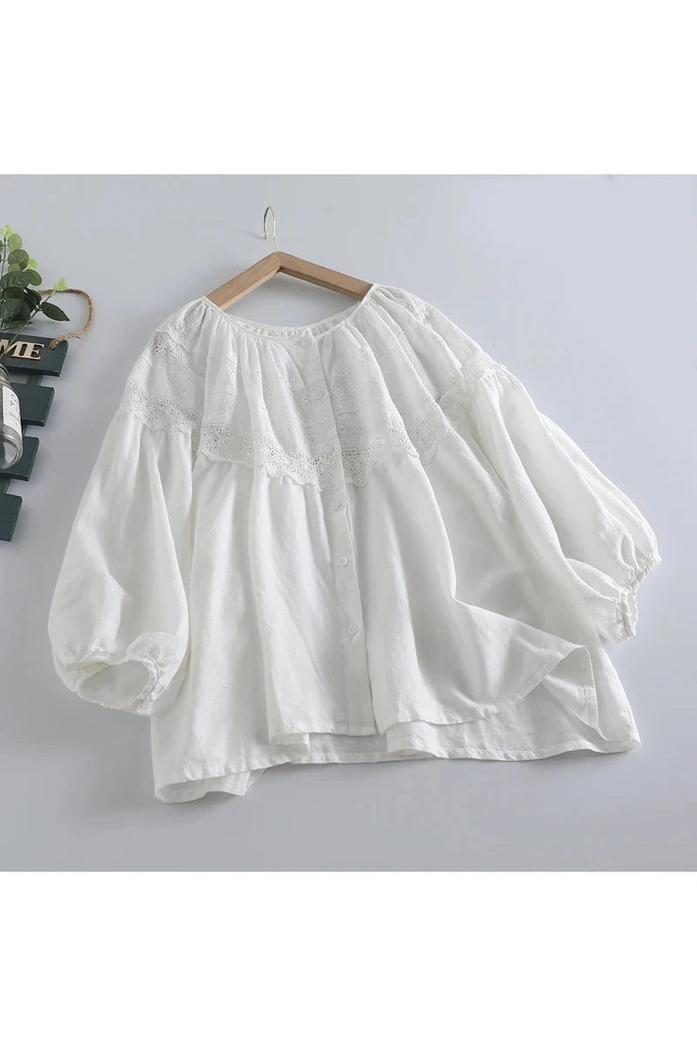 Mori Girl Loose Fit Embroidered Shirt cottagecoreclothes
