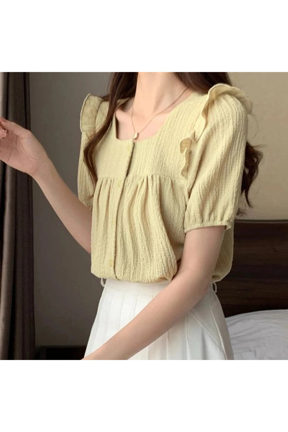 Sun-Kissed Ruffle Blouse