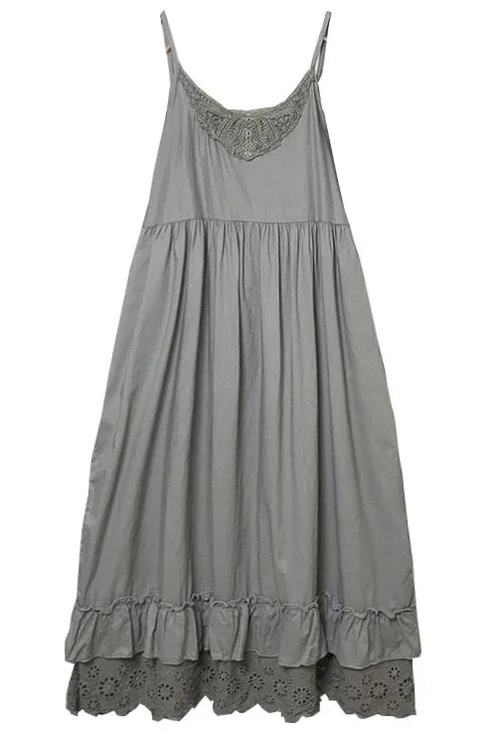 Slate Serenity Eyelet Sundress