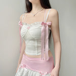 Vintage Sweetheart Ruffle Trim Top