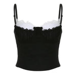 Dark Cottagecore Chic Frill Camisole Top