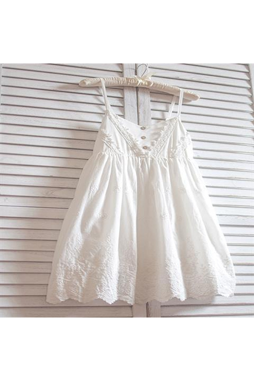Embroidered Cotton Lace Dress cottagecoreclothes