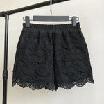 Dark Cottagecore Lace Overlay Shorts