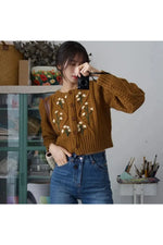 Harvest Bloom Crop Fall Cardigan