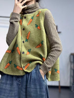 Goblincore Carrot Knit Vest