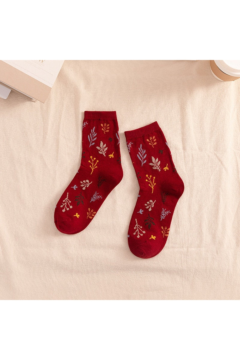 Cottagecore Japanese Print Long Socks cottagecoreclothes