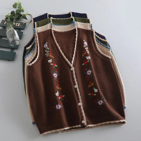 Meadow Bloom Knit Vest