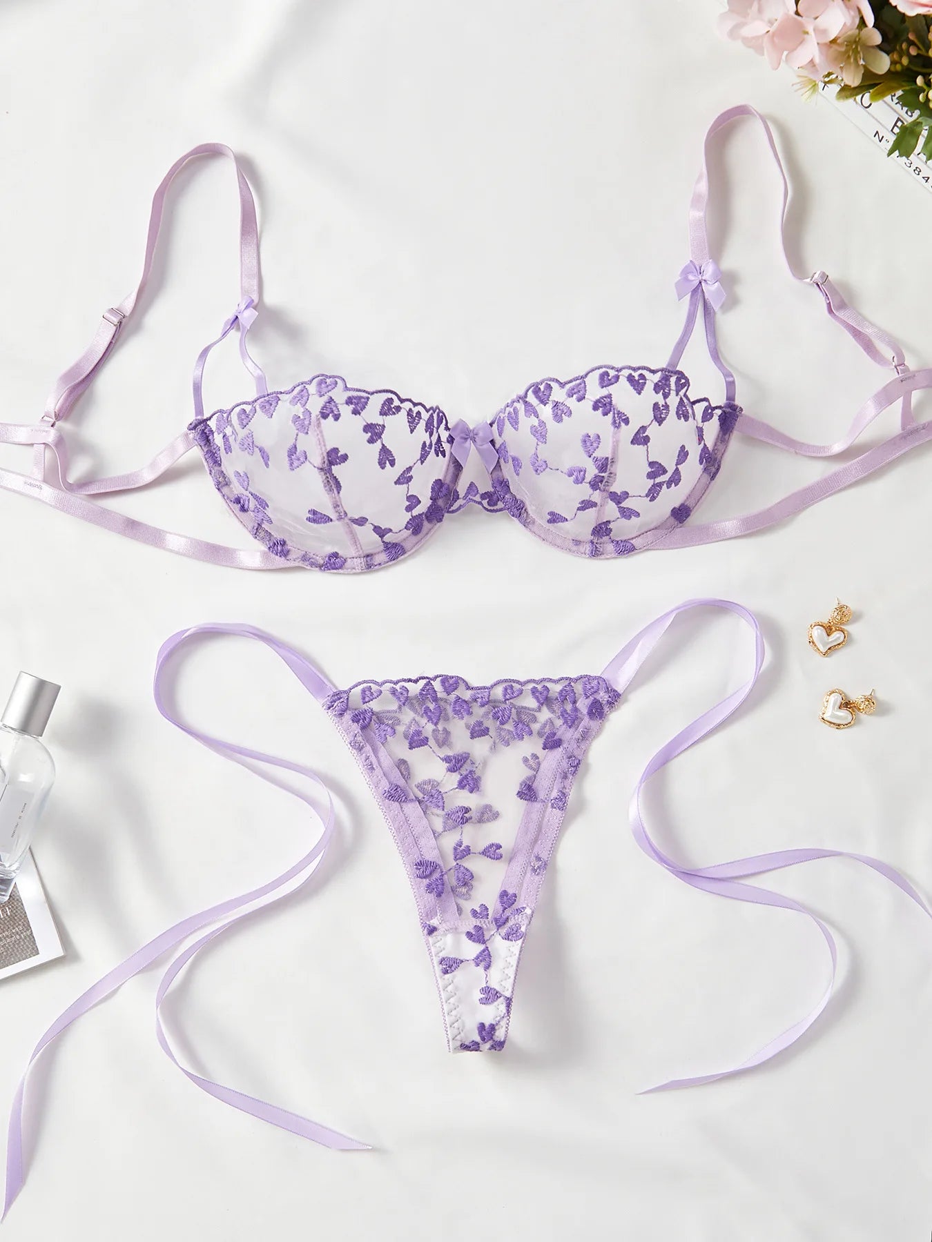 Ethereal Violet Heart Whisper Set