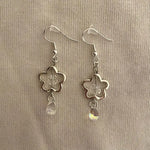 Fairycore Crystal Flower Drop Earrings