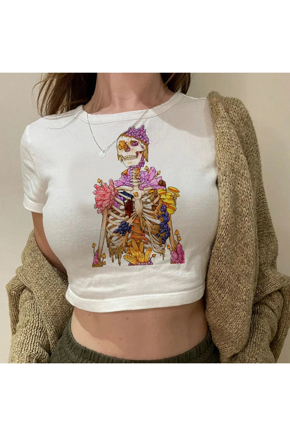 Fairycore Gothic Mushroom Crop Top