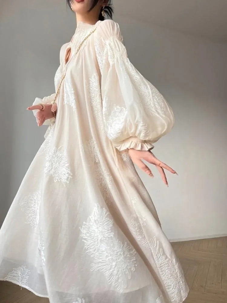 Vintage Ethereal Embroidered Dress cottagecoreclothes