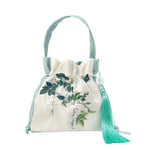 Retro Floral Embroidered Bucket Bag