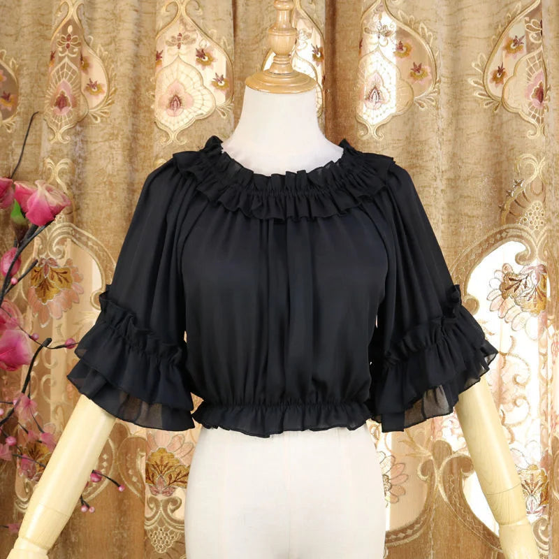 Vintage Frilled Bardot Top