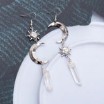 Fairycore Moon and Sun Crystal Earrings