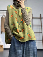 Goblincore Carrot Knit Vest