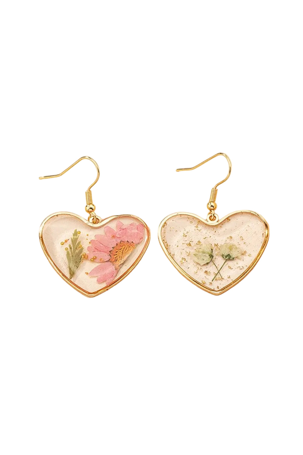 Blue Resin Heart Earrings cottagecoreclothes