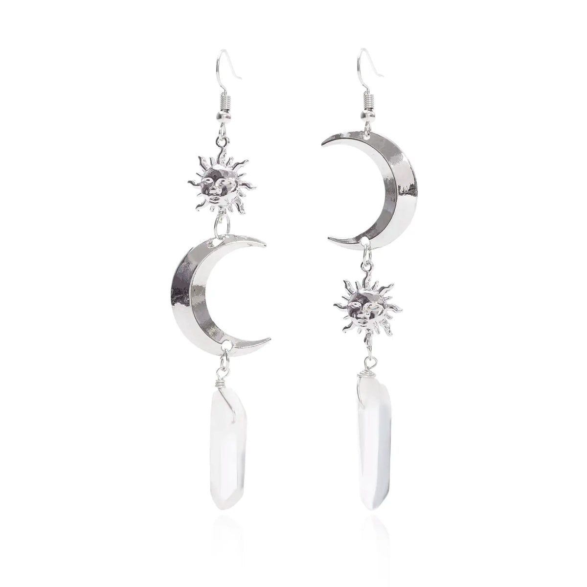 Fairycore Moon and Sun Crystal Earrings