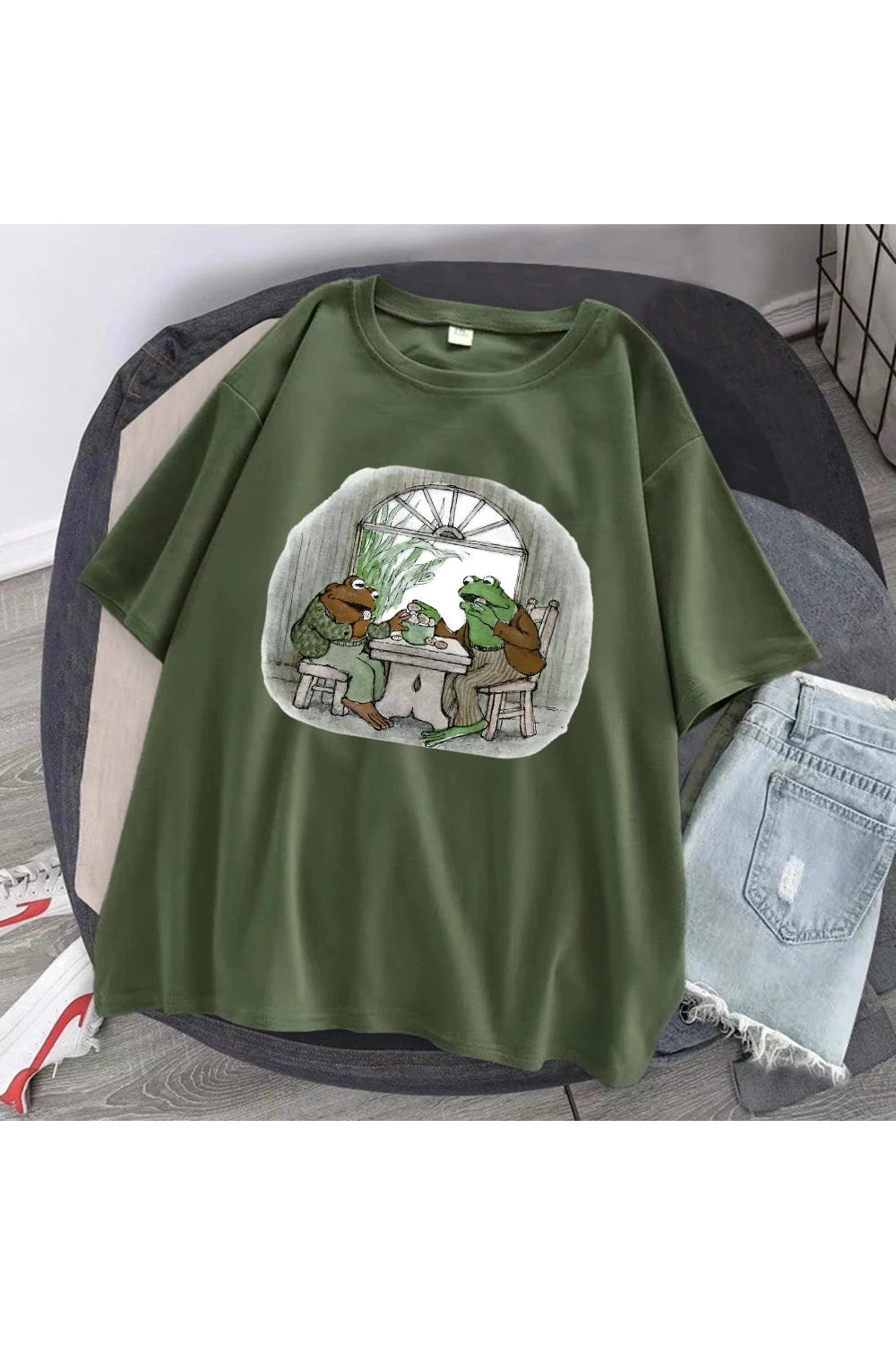 Frog Friends Tea Party T-shirt cottagecoreclothes