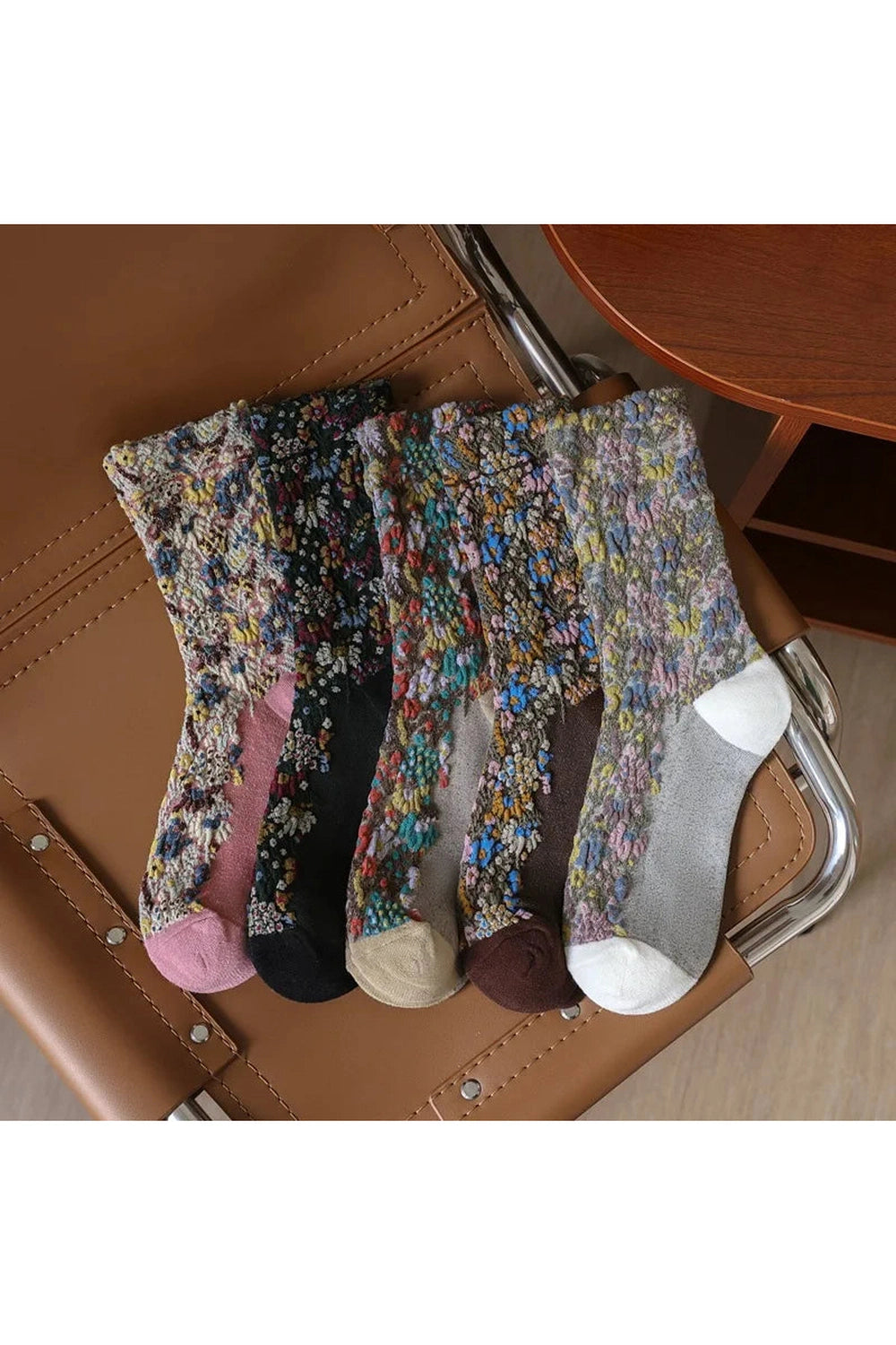 Vintage Embroidery Socks cottagecoreclothes