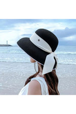 Vintage Black and White Beach Hat