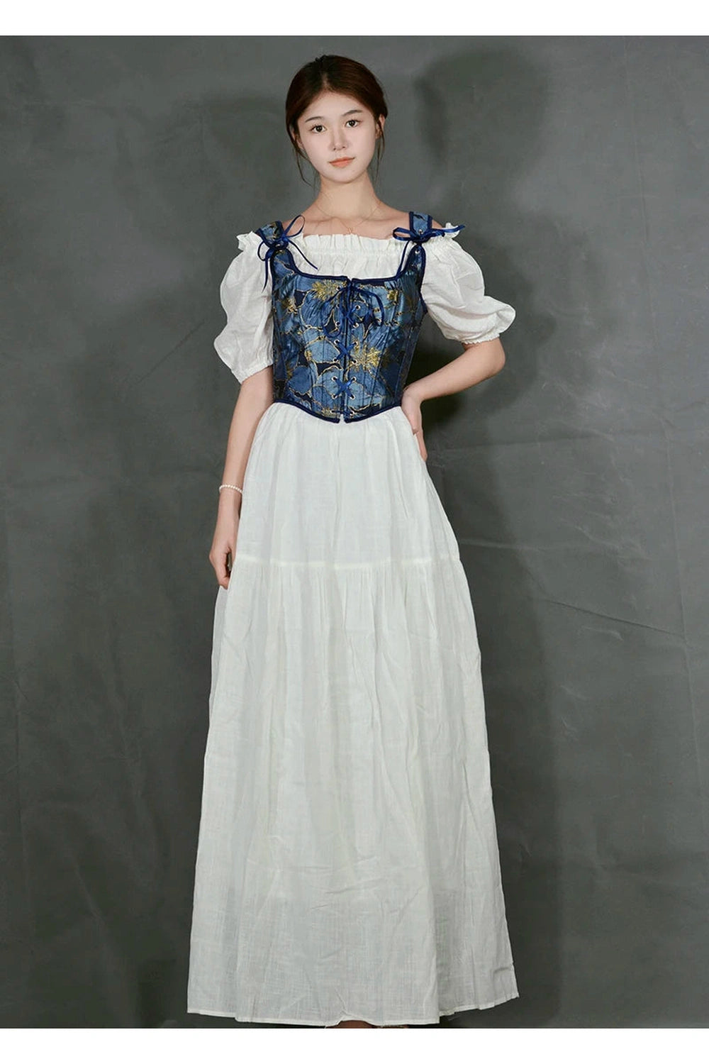 Fairycore Floral Embroidered Corset cottagecoreclothes