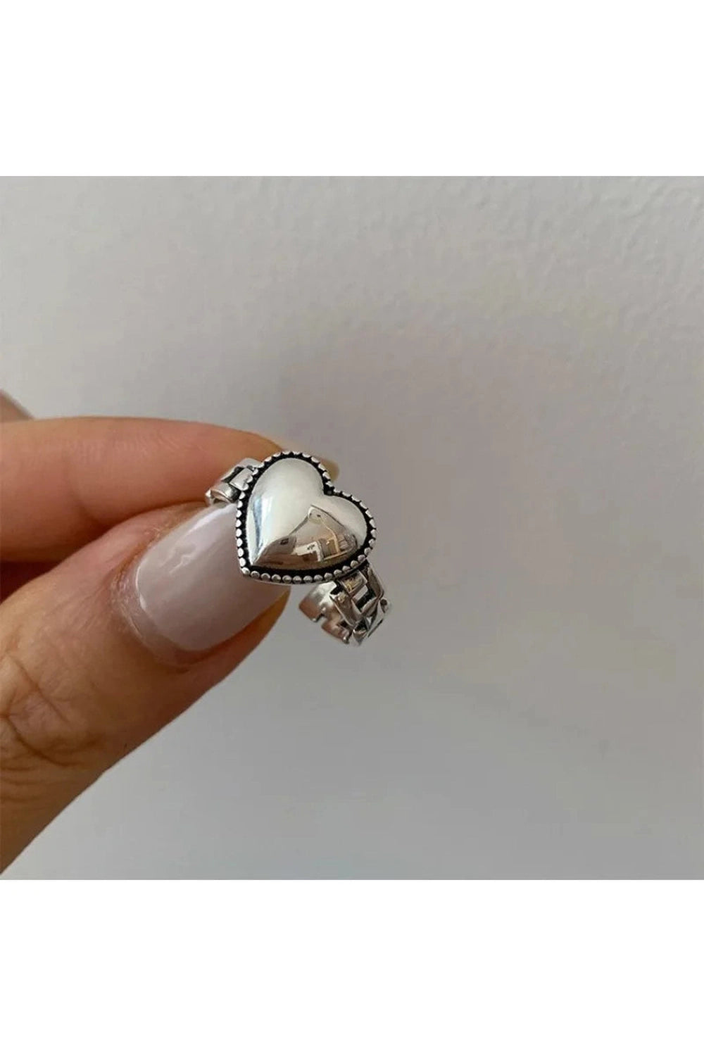 Silver Heart Statement Ring