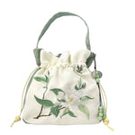 Retro Floral Embroidered Bucket Bag