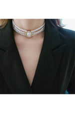 Fairy Three-layer Pearl Collar Choker