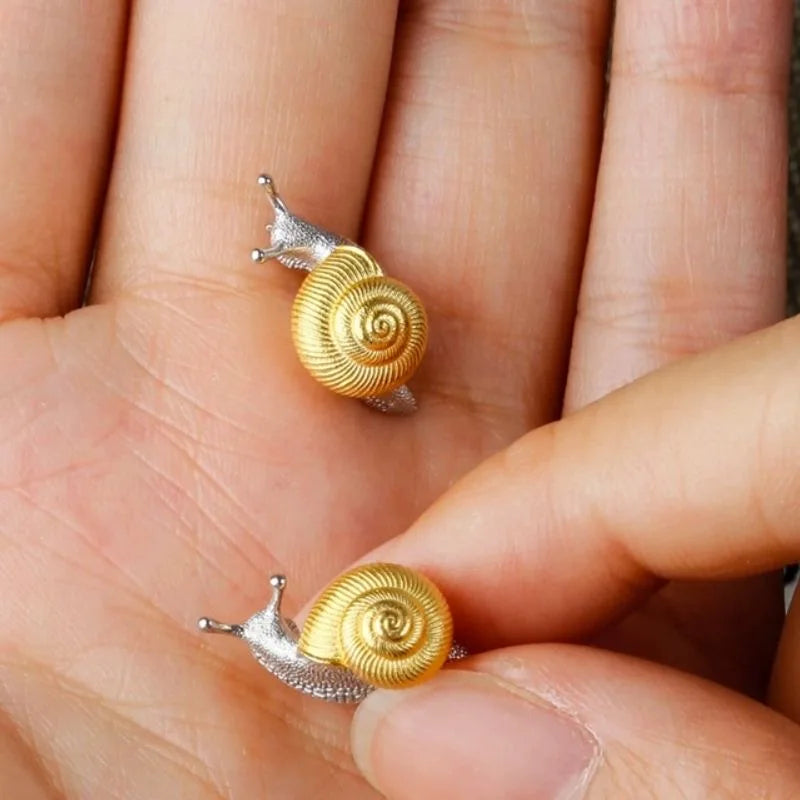 Goblincore Snail Stud Earrings