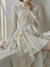 French Elegance Vintage Lace  Dress
