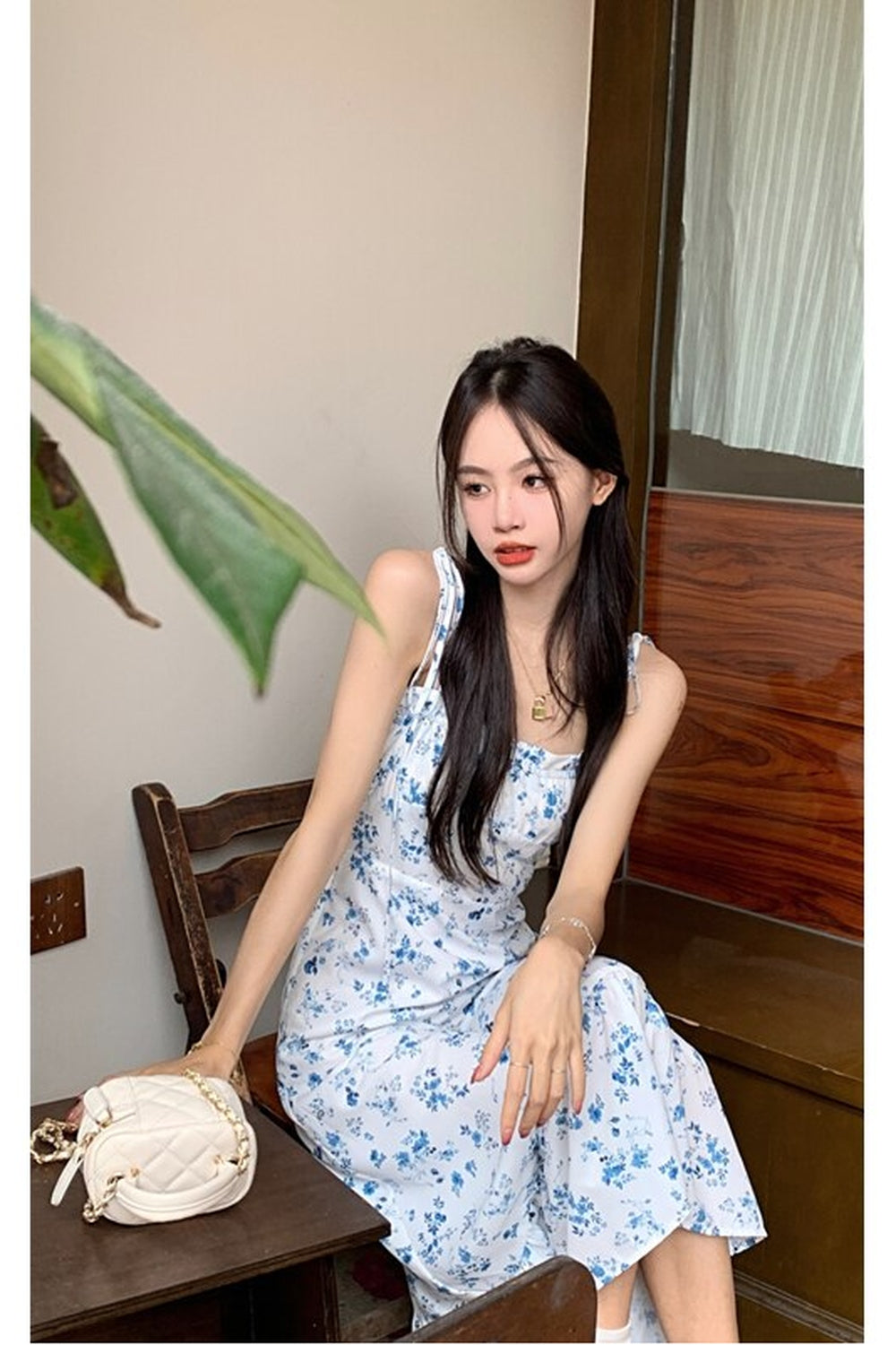 Cottagecore Casual Suspender Flower Dress cottagecoreclothes
